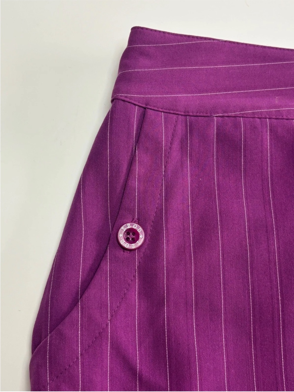Izod XG Performance Golf/Tennis Skorts in Magenta Pinstripe with Branded Button